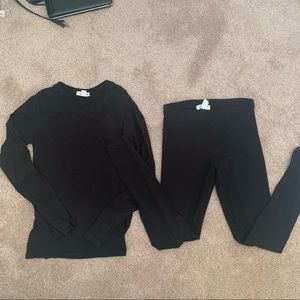 Basic Cotton Long Sleeve Tee+ Leggings Size S